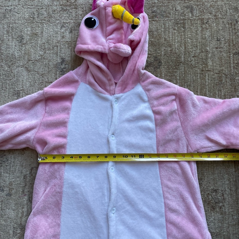 Pink and White Unicorn Onesie Pajamas - Picture 9 of 16